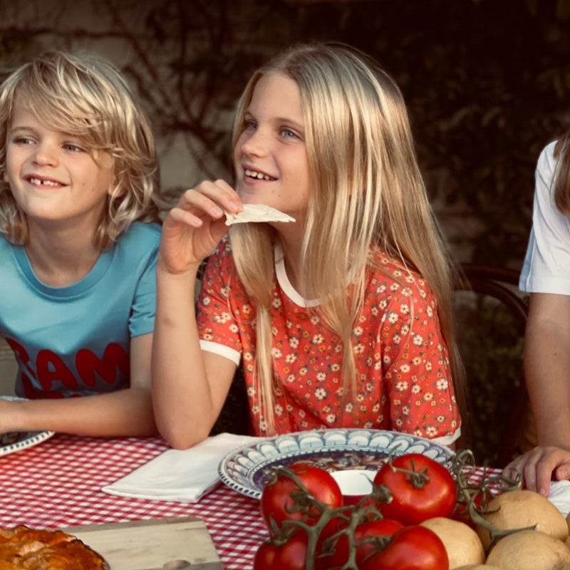 Play ETC Floral Ringer Tee - Sunkist