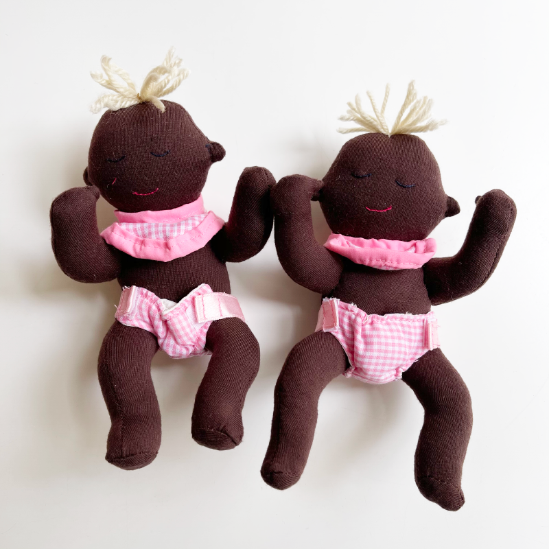 Story Telling Dolls - Twins In Carry Cot