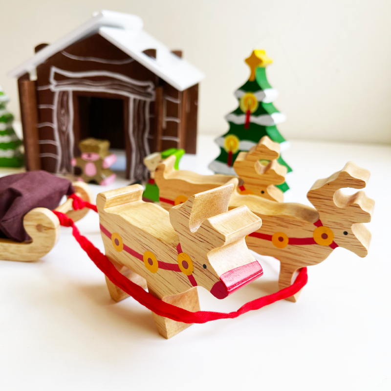 Christmas House With Reindeer