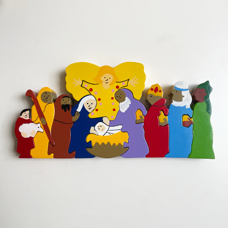 Nativity Playset And Puzzle