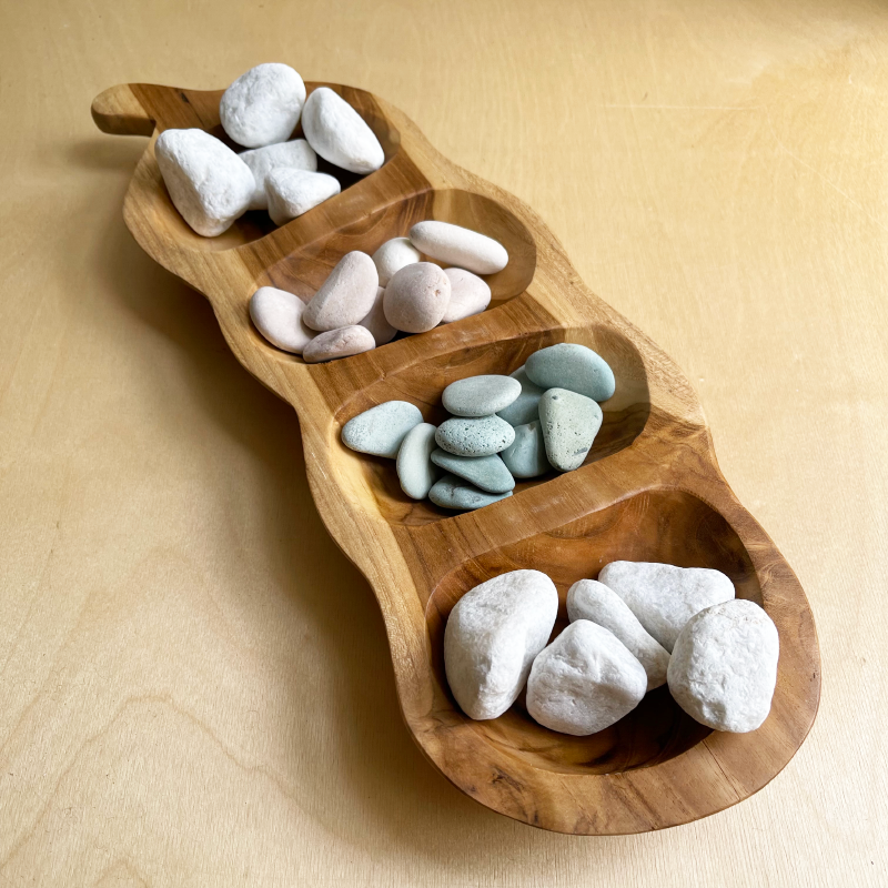 Tamarind Sorting Bowl w/Pebbles