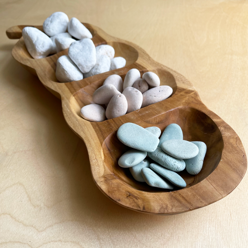 Tamarind Sorting Bowl w/Pebbles