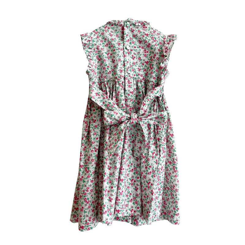 Meleze Hand Smock Dress - Fuchsia Floral
