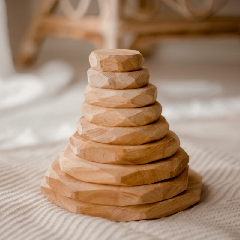 Q Toys Natural Colour Stacking Stones