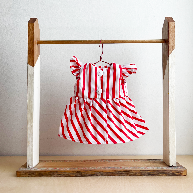 Doll's Holiday Set - Red Stripe