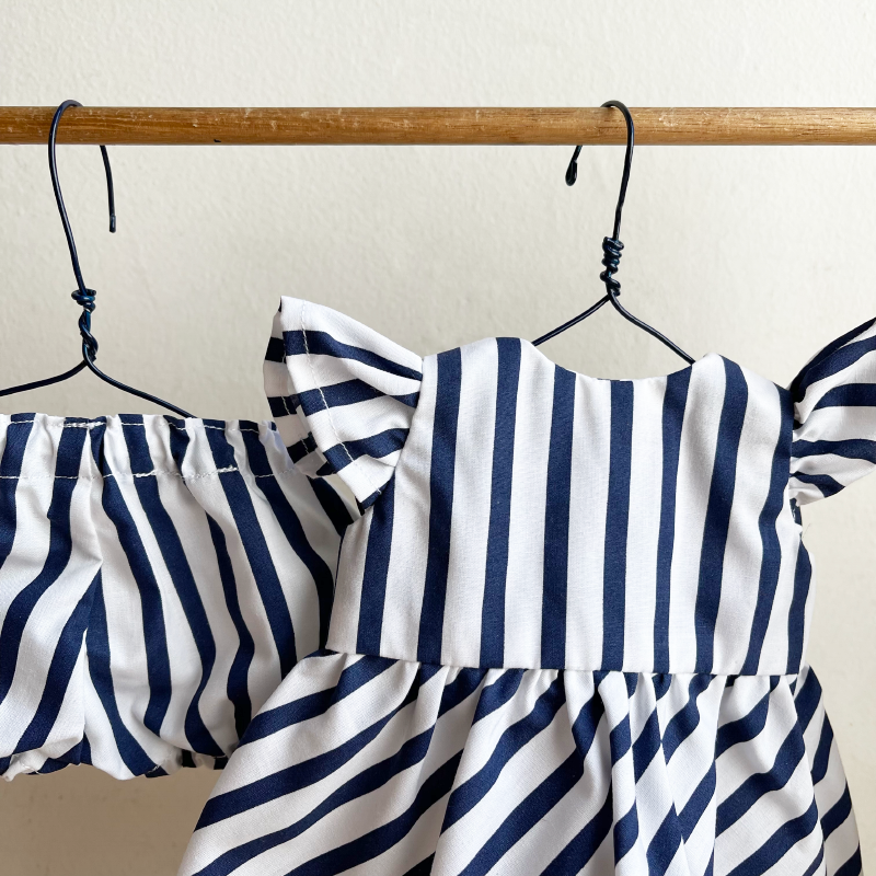 Doll's Holiday Set - Navy Stripe