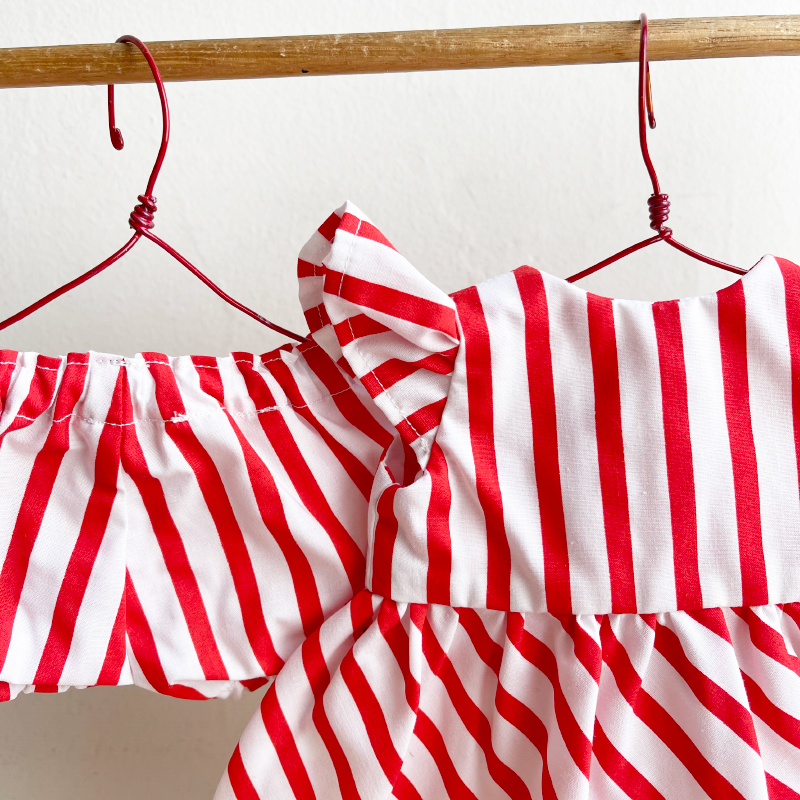 Doll's Holiday Set - Red Stripe