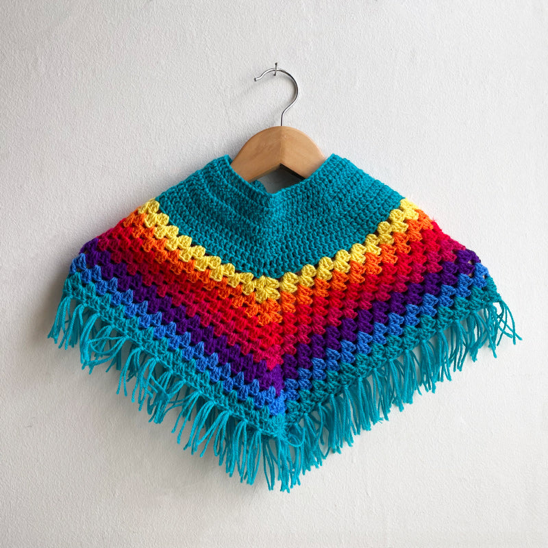 Shorties Kids Poncho - Teal