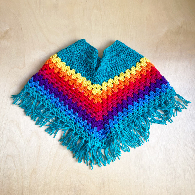 Shorties Kids Poncho - Teal