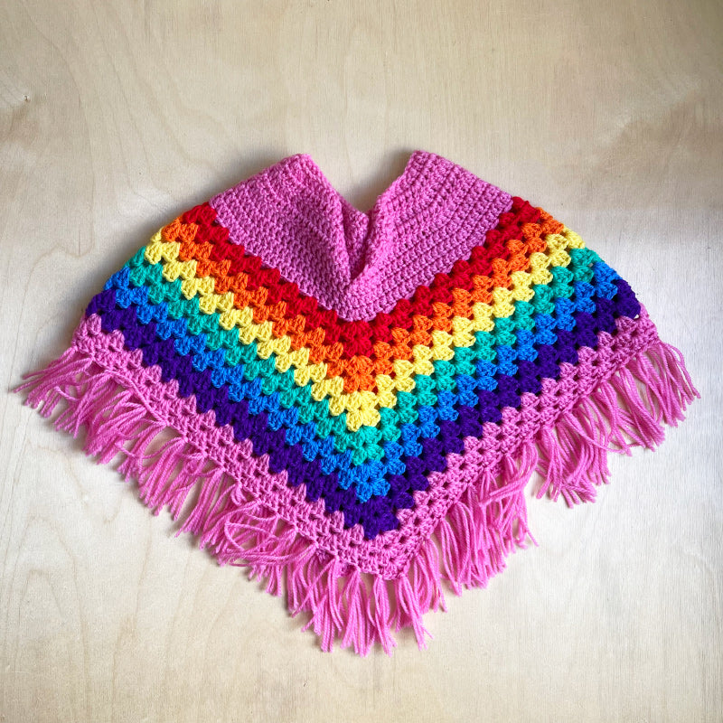 Shorties Kids Poncho - Pink