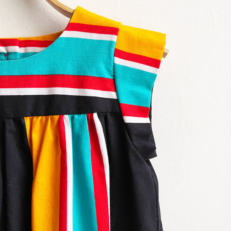 Shorties Vintage Fabric Dress - Stripes
