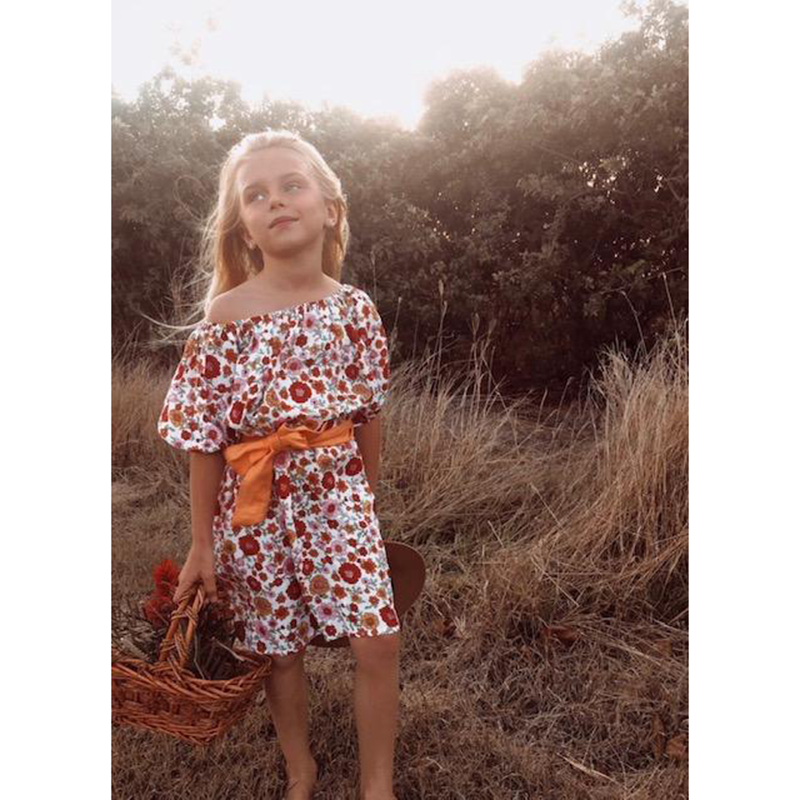 Coco & Ginger Hera Dress - Summer Dahlia Linen