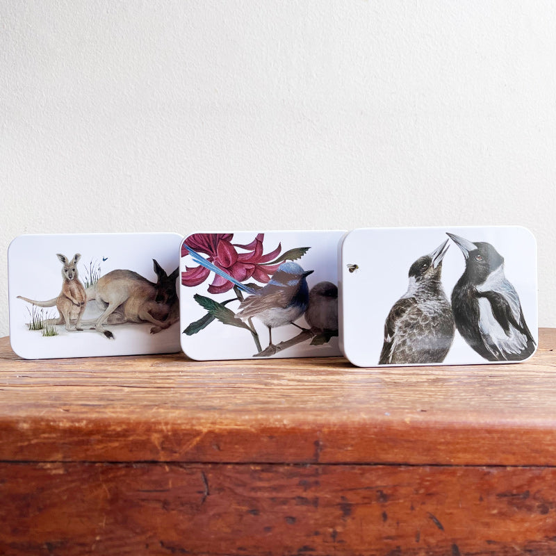 Australian Wildlife Slip Lid Pocket Tin