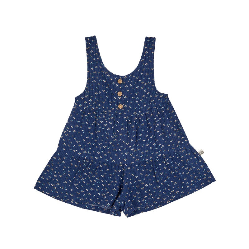 Goldie & Ace Layla Shortalls - Navy Berries