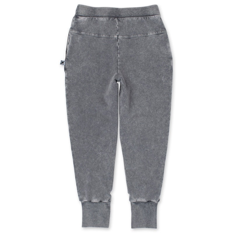 Minti Friendly Skulls Patch Trackies - Grey WashMinti Friendly Skulls Patch Trackies - Grey Wash