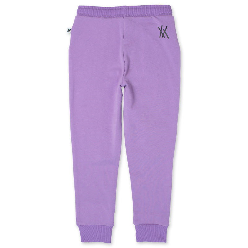 Minti Heart Patch Trackies - Purple