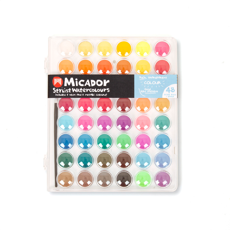 Micador Watercolour Stylist Palette - 48 Disc