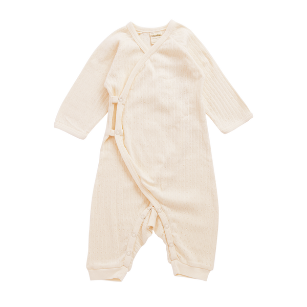 Naturebaby Kimono Stretch & Grow - Natural Pointelle