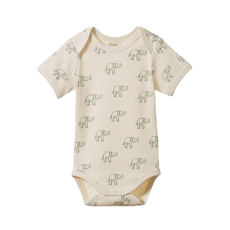 Nature Baby SS Bodysuit - Elephant Print