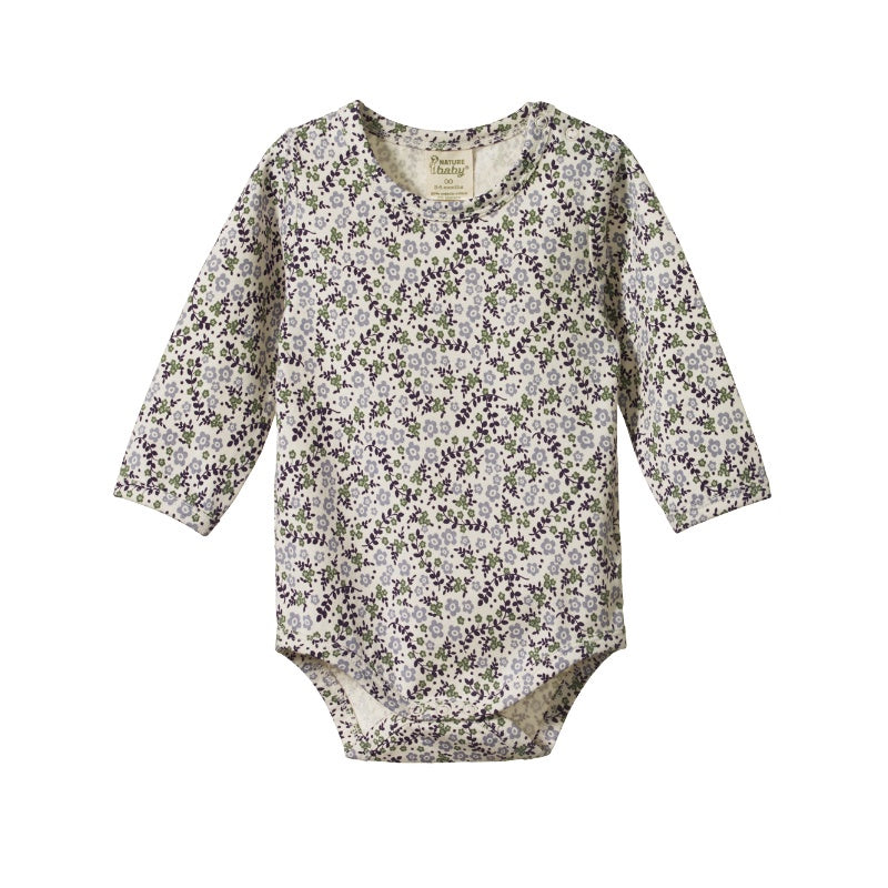 Nature Baby Stretch Jersey LS Bodysuit - Daisy Belle Lilac