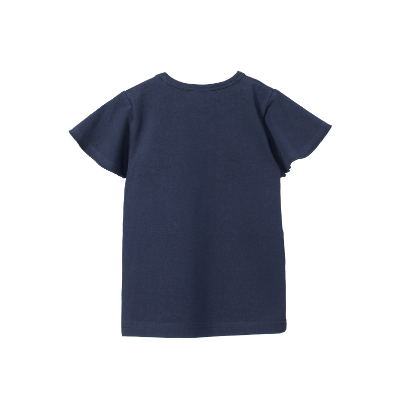 Nature Baby Petal Sleeve Tee - Navy