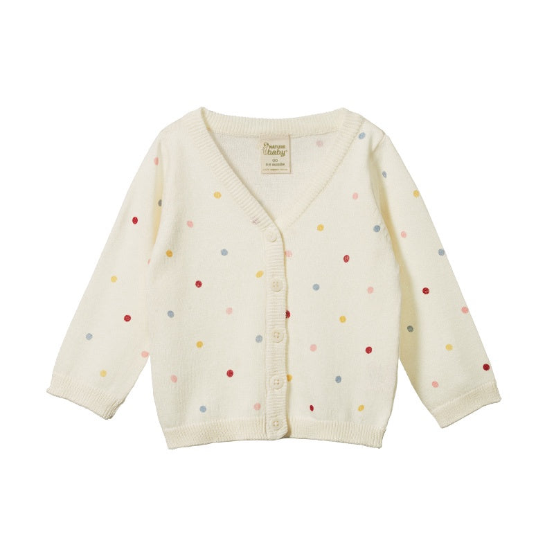 Nature Baby Light Cotton Knit - Polka Dot Dusty