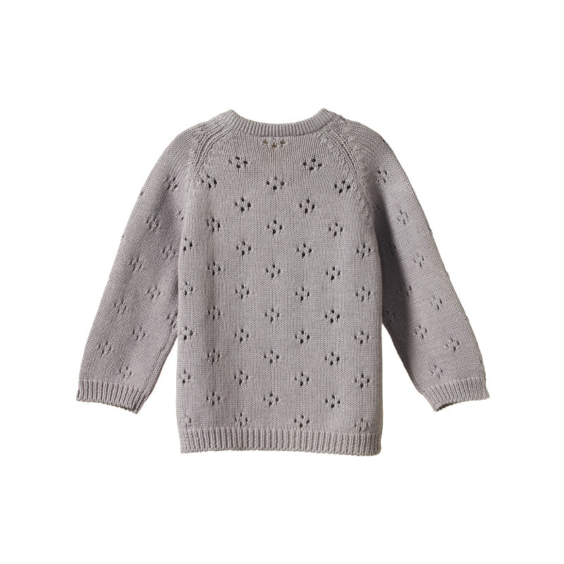 Nature Baby Honey Cardigan - Lilac Pointelle