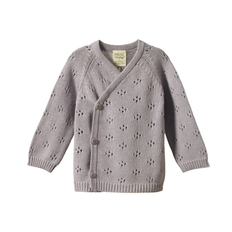 Nature Baby Honey Cardigan - Lilac Pointelle
