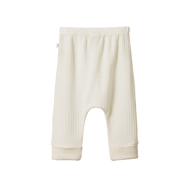 Nature Baby Merino Pointelle DS Pants - Natural