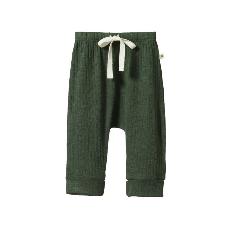 Nature Baby Merino Pointelle DS Pants - Thyme