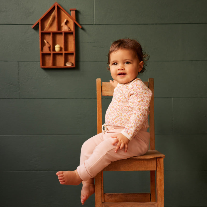 Nature Baby Drawstring Pants - Rose Dust