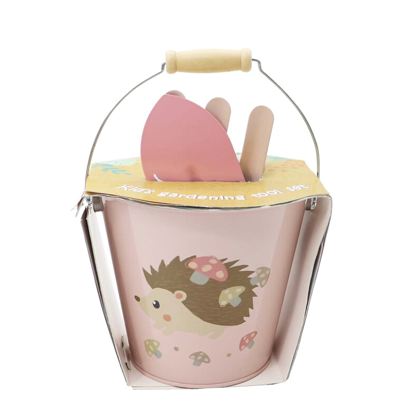 Garden Tool 4PC Set with Bucket - Pink