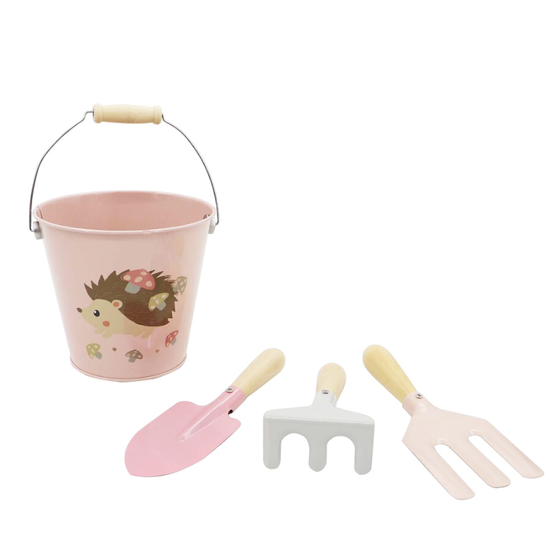 Garden Tool 4PC Set with Bucket - Pink