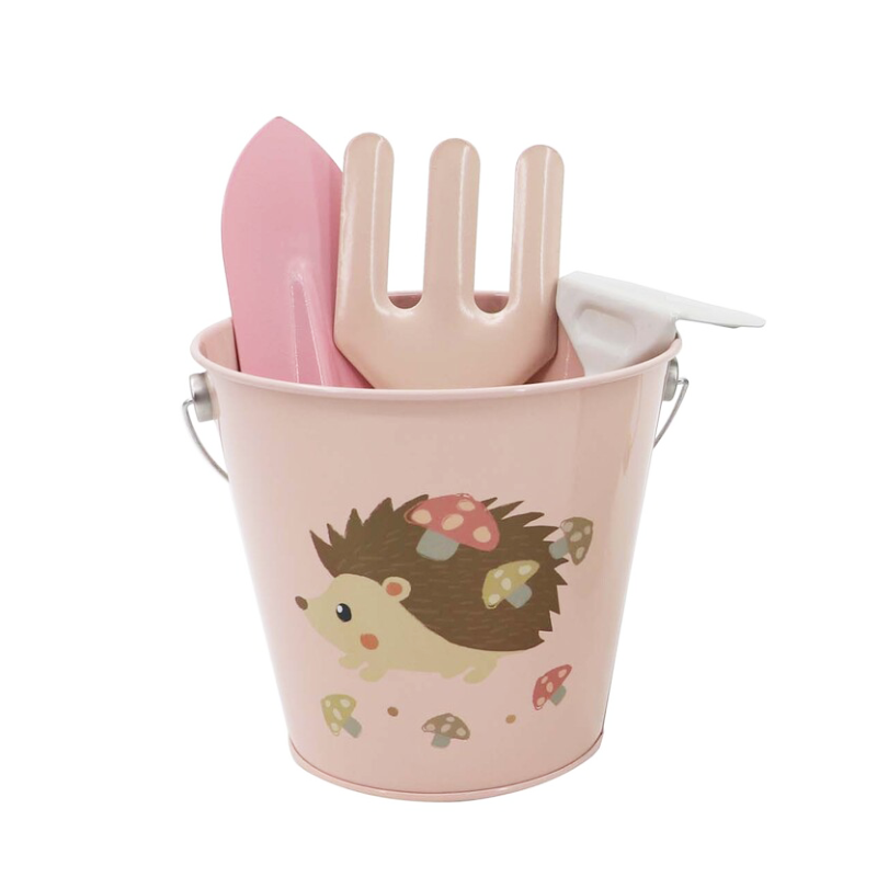Garden Tool 4PC Set with Bucket - Pink
