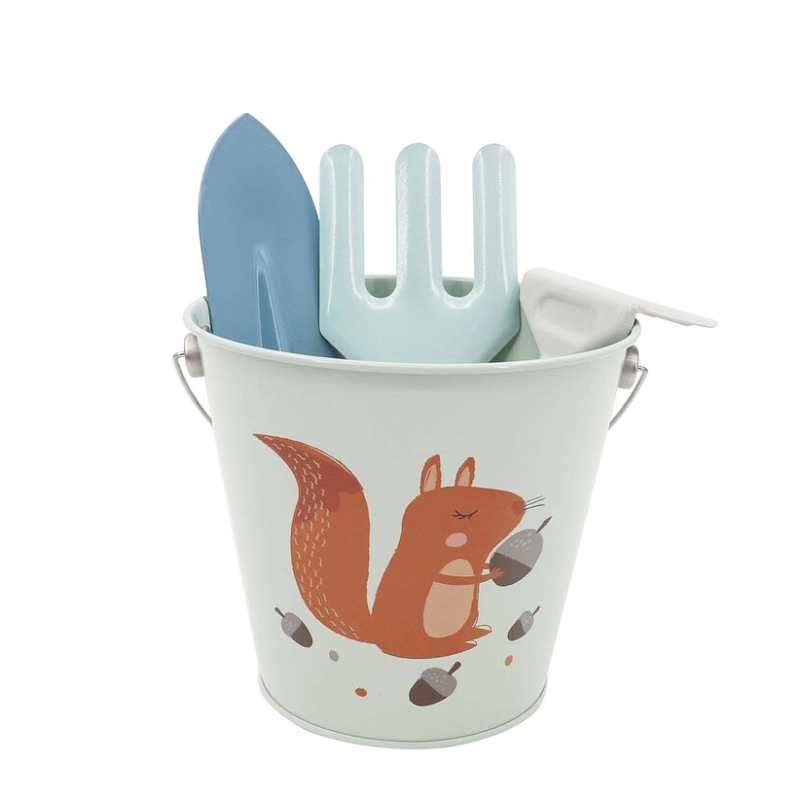 Garden Tool 4PC Set with Bucket - Blue