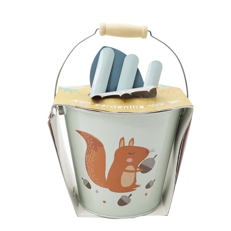 Garden Tool 4PC Set with Bucket - Blue