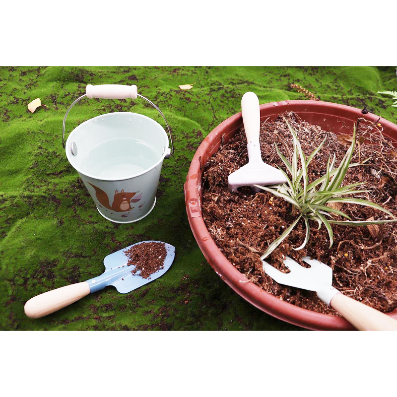 Garden Tool 4PC Set with Bucket - Blue