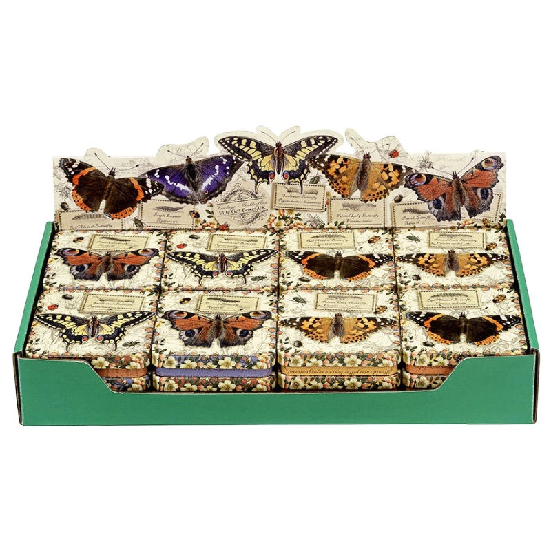 Square Tin Case - Vintage Butterfly