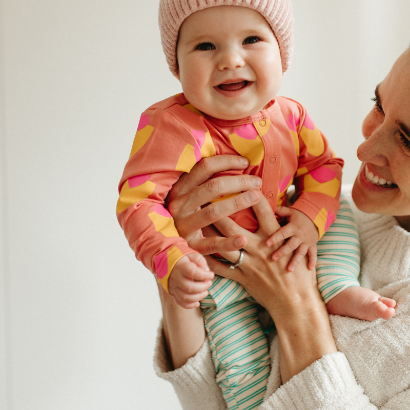 Olive and The Captain Slim Fit Harem Pants - Rib Turquoise Stripe