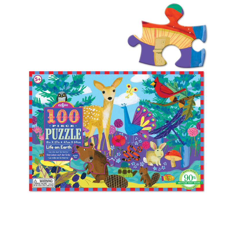 Eeboo 100PC Puzzle - Life On Earth