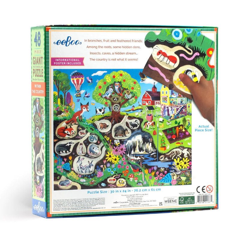 Eeboo 48 PC Floor Puzzle - Within the Country