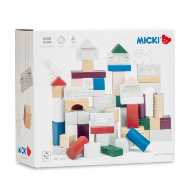 Micki Senses - 60 Wooden Building Blocks