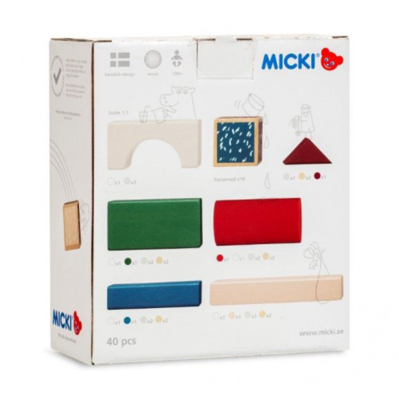 Micki Senses - 60 Wooden Building Blocks