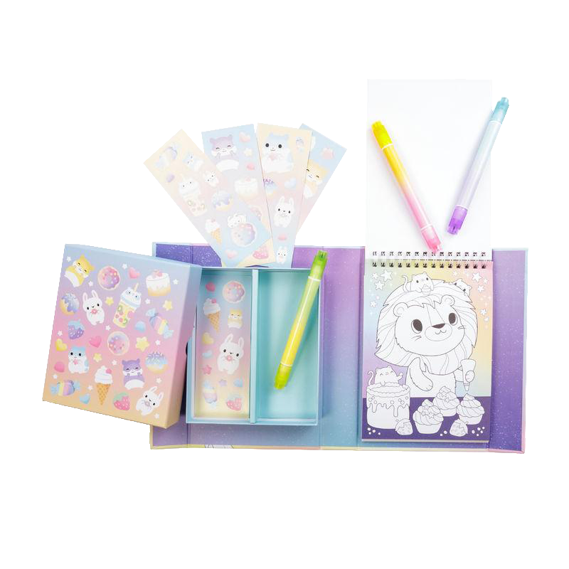 Tiger Tribe Pastel Colouring Set - Kawaii Cafe