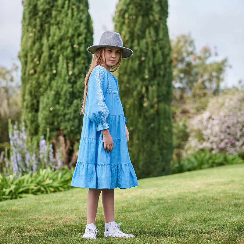 Peggy Shelby Dress - Lichen Blue