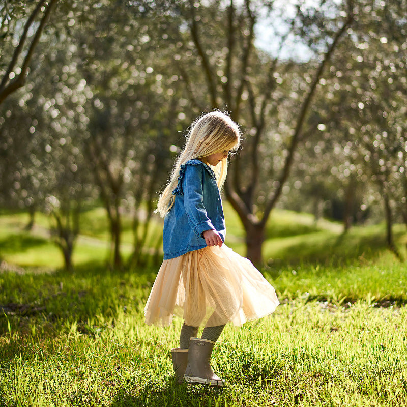 Peggy Velvet Dress - Tapioca