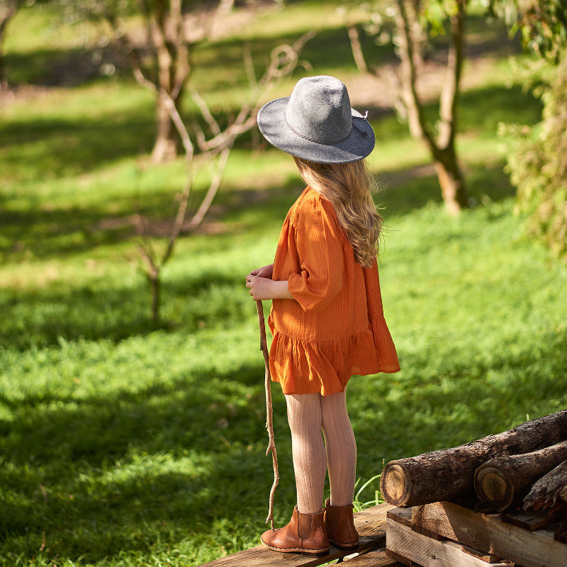 Peggy Trizay Dress - Peach Caramel