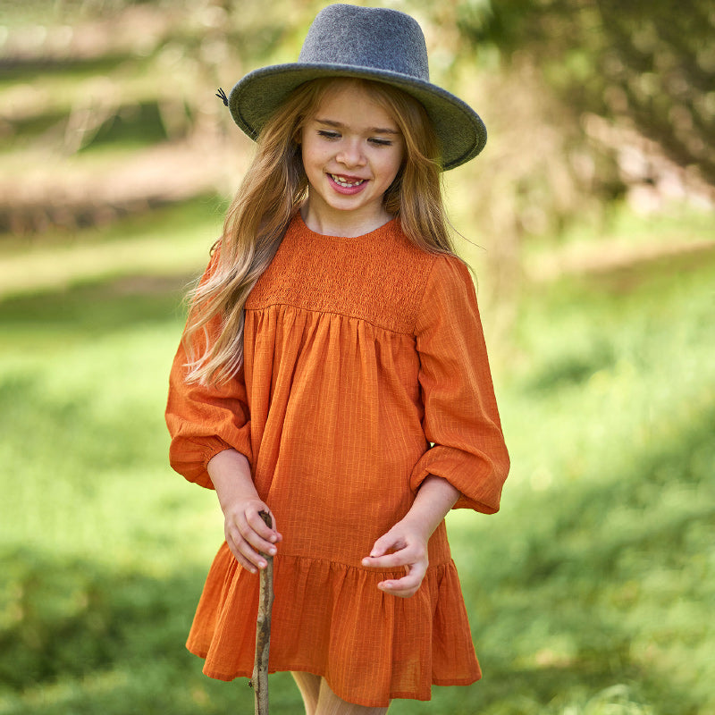 Peggy Trizay Dress - Peach Caramel