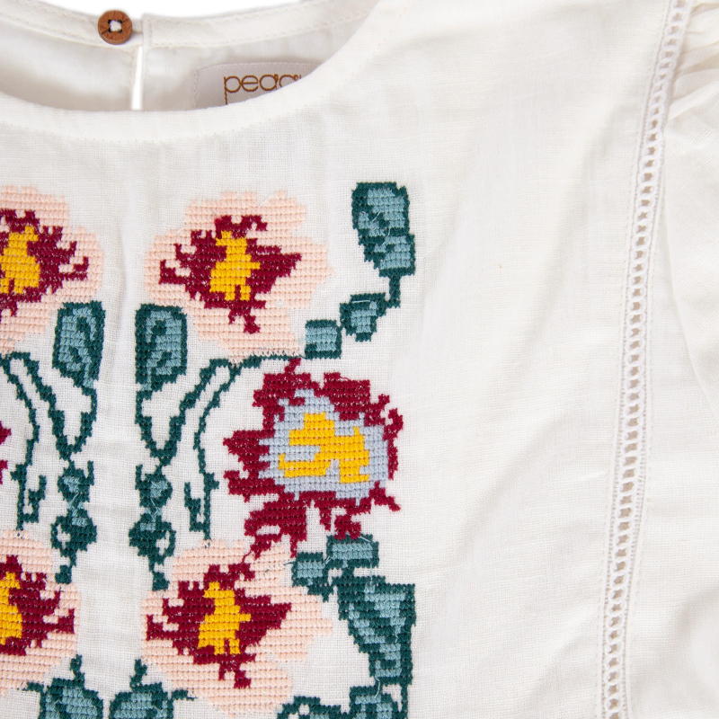 Peggy Hettie Dress - White