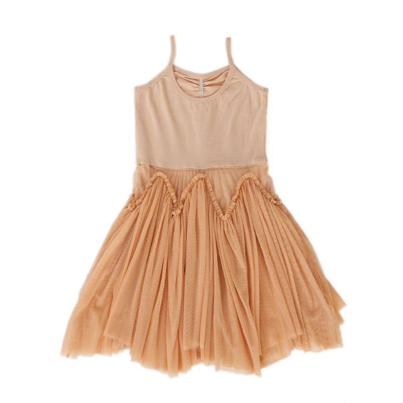 Peggy Velvet Ballet Dress - Ivory Cream